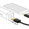 DELOCK καλώδιο USB σε USB-C 85354, 3A, 22AWG, 0.15m, μαύρο