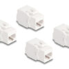 86051 DELOCK Keystone module 86051, RJ45 σε LSA, Cat.6A UTP, λευκό, 4τμχ