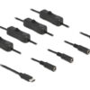 86802-1 DELOCK καλώδιο USB Type-C σε 4x DC 5.5 x 2.1mm 86802, 1m, μαύρο