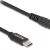 87978 DELOCK καλώδιο τροφοδοσίας 87978, USB-C σε 5.5x2.5mm, 1.5m, μαύρο