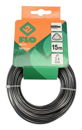 89470-1 FLO μεσινέζα Trygon 89470, 2.4mm x 15m, γκρι