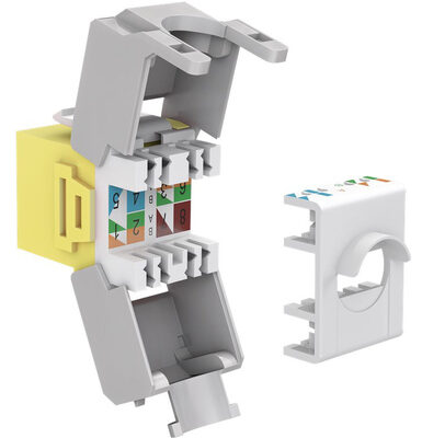 GOOBAY Keystone module RJ45 CAT 6A 90691, UTP, κίτρινο