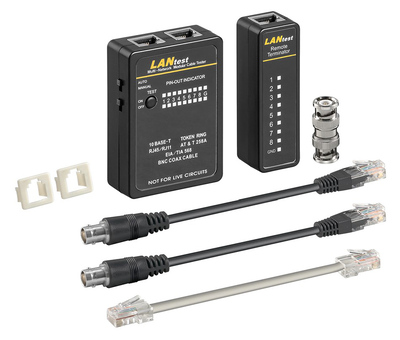 93010 GOOBAY tester δικτύου 93010 με θήκη, CAT 5/6 & ISDN, RJ11/RJ12/RJ45