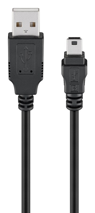 93623 GOOBAY καλώδιο USB 2.0 σε USB Mini 93623, copper, 1.5m, μαύρο