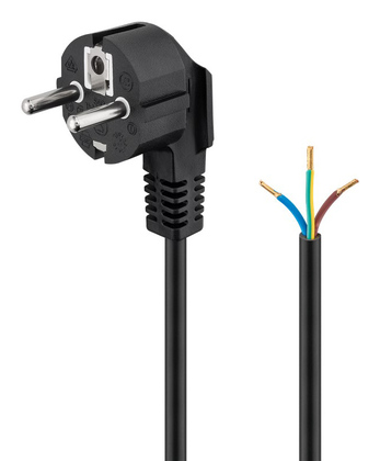 93976 GOOBAY καλώδιο τροφοδοσίας 93976, γωνιακό, 0.75mm², 1.5m, μαύρο