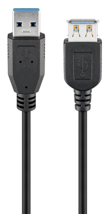 93999 GOOBAY καλώδιο USB 3.0 σε USB (F) 93999, copper, 3m, μαύρο