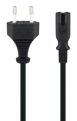 95039 GOOBAY καλώδιο τροφοδοσίας Euro 95039, 2x 0.75mm², 5m, μαύρο