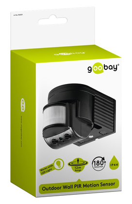 96001-1 GOOBAY ανιχνευτής κίνησης PIR 96001, IP44, 180°, 12m