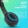 A27-BK-3 CELEBRAT headphones A27, wireless & wired, Bluetooth 5.3, Φ40mm, μαύρα