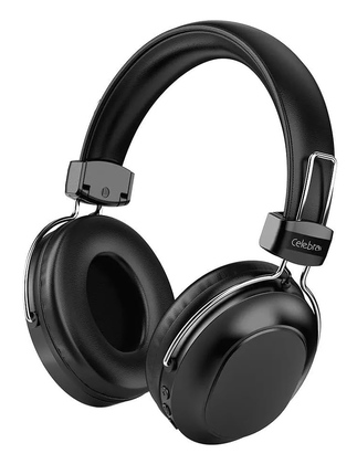 A36-BK CELEBRAT headphones A36, ασύρματα & ενσύρματα, micro SD, 40mm, 250mAh, μαύρα