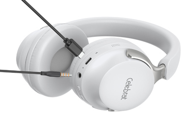 A40-WH-1 CELEBRAT headphones A40, ασύρματα & ενσύρματα, 40mm, 250mAh, λευκά