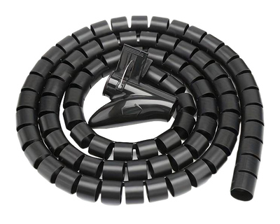 AG873 Δεματικό καλωδίων AG873, πλαστικό, Φ20mm, 2m, μαύρο