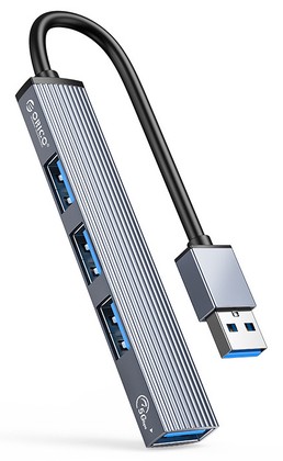 AH-A13-GY-EP-HW ORICO USB hub AH-A13, 4x θυρών, USB 3.0, 5Gbps, USB σύνδεση, γκρι