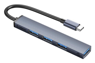 AHC2-4A-GY-BP ORICO USB hub AHC2-4A, 4x θυρών, USB 3.0, 5Gbps, USB-C σύνδεση, γκρι