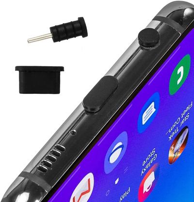 AK327-1 Σετ καλύμματα προστασίας για θύρα USB-C & 3.5mm AK327, μαύρο, 10τμχ