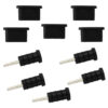 AK327 Σετ καλύμματα προστασίας για θύρα USB-C & 3.5mm AK327, μαύρο, 10τμχ