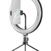 APEXEL φωτιστικό δαχτυλίδι LED APL-FL10JJ13Y με μίνι τρίποδα, Φ26cm