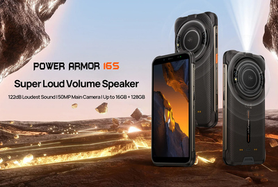 ULEFONE smartphone Power Armor 16S με ηχείο 3.5W, 5.93", 8/128GB, 9600mAh, IP68/IP69K, μαύρο
