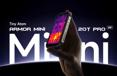 ULEFONE smartphone Armor Mini 20T Pro, 4.7", 8/256GB, 5G, 6200mAh, IP68/IP69K, μαύρο