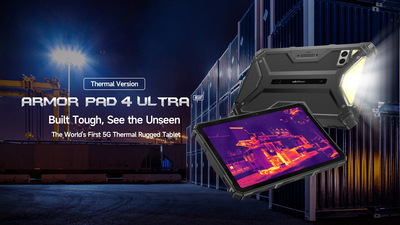ULEFONE tablet Armor Pad 4 Ultra Thermal, 10.36", 8/256GB, 11800mAh, IP68/IP69K, 5G, μαύρο