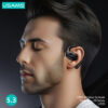 BHUUG01-1 USAMS earphones με θήκη φόρτισης UG26, OWS, Φ14.2mm, 50/300mAh, μαύρα