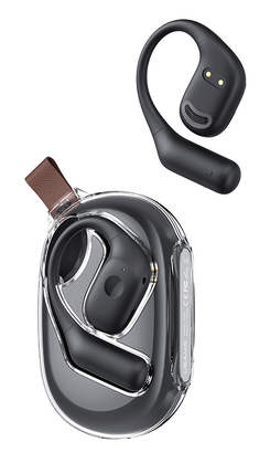 BHUUG01 USAMS earphones με θήκη φόρτισης UG26, OWS, Φ14.2mm, 50/300mAh, μαύρα