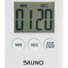 BRUNO χρονόμετρο & αντίστροφη μέτρηση BRN-0063, LCD, με μαγνήτη, λευκό