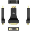 CAB-DP063-1 POWERTECH αντάπτορας DisplayPort σε DVI CAB-DP063, Passive, 4K, μαύρος