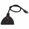 POWERTECH HDMI Switch CAB-H077, 3 σε 1, 4K, 0.50m, μαύρο