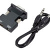 POWERTECH αντάπτορας HDMI σε VGA CAB-H120 με 3.5mm, μαύρος