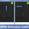 POWERTECH αντάπτορας HDMI CAB-H167, 4K/60Hz, 0.10m, μαύρος
