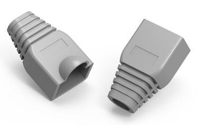 CAB-N091 POWERTECH κάλυμμα για βύσμα δικτύου RJ45 CAB-N091, γκρι, 10τμχ