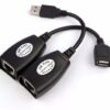 CAB-N098 POWERTECH USB extender CAB-N098 μέσω καλωδίου RJ45, μαύρο