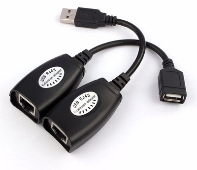 CAB-N098 POWERTECH USB extender CAB-N098 μέσω καλωδίου RJ45, μαύρο