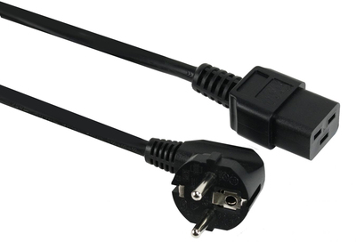 CAB-P024 POWERTECH Καλώδιο τροφοδοσίας CAB-P024, C19 IEC, 16A, 250V, 1.8m, μαύρο