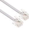 CAB-T002 POWERTECH καλώδιο τηλεφώνου RJ11 6P4C CAB-T002, 2m, λευκό