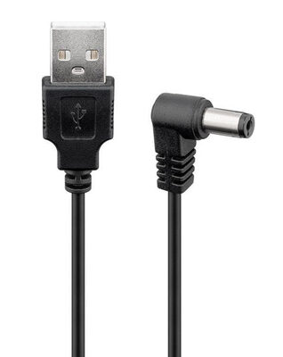 POWERTECH καλώδιο USB σε DC 5.5x2.1mm CAB-U120, copper, 1.5m, μαύρο