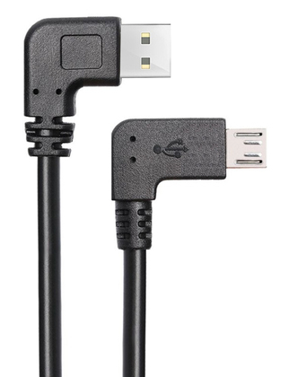 POWERTECH καλώδιο USB σε USB Micro CAB-U133, 90°, Easy USB, 1m, μαύρο