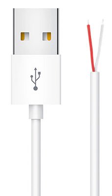 POWERTECH καλώδιο USB CAB-U156 με ελεύθερα άκρα, 1m, λευκό