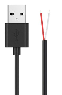 POWERTECH καλώδιο USB CAB-U157 με ελεύθερα άκρα, 1m, μαύρο