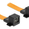 CAB-W047 POWERTECH καλώδιο RJ45 θηλυκό CAB-W047, Cat 6 U/UTP, 30cm, κίτρινο