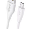 CB-31A-M-WH CELEBRAT καλώδιο micro USB σε USB CB-31, 3A, 480Mbps, 1m, λευκό