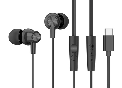 CB-G38-BK CELEBRAT earphones με μικρόφωνο G38, USB-C σύνδεση, 10mm, 1.2m, μαύρα