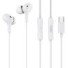 D13-WH CELEBRAT earphones με μικρόφωνο D13, USB-C σύνδεση, Φ10mm, 1.2m, λευκά