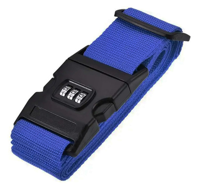 DA81 Ιμάντας βαλίτσας DA81 με λουκέτο συνδυασμού, ρυθμιζόμενος, 4m, μπλε