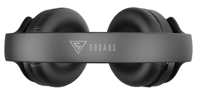 DOQAUS headphones DESIGN 1, ασύρματα & ενσύρματα, Φ40mm, 600mAh, μαύρα