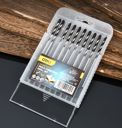 DH-BWZ004-E1-1 DELI σετ τρυπάνια DH-BWZ004-E1 για τοίχο/μέταλλο/ξύλο, 45# YG6X, 4x80mm, κυλινδρικό, 10τμχ