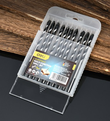 DH-BWZ006-E1-1 DELI σετ τρυπάνια DH-BWZ006-E1 για τοίχο/μέταλλο/ξύλο, 45# YG6X, 6x100mm, τρίπλευρο, 10τμχ