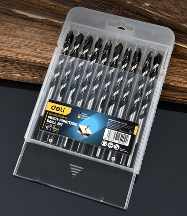DH-BWZ008-E1-1 DELI σετ τρυπάνια DH-BWZ008-E1 για τοίχο/μέταλλο/ξύλο, 45# YG6X, 8x105mm, τρίπλευρο, 10τμχ