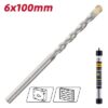 DH-JGZ060-E1-1 DELI τρυπάνι DH-JGZ060-E1 για τοίχο, 40Cr YG6, 6x100mm, κυλινδρικό